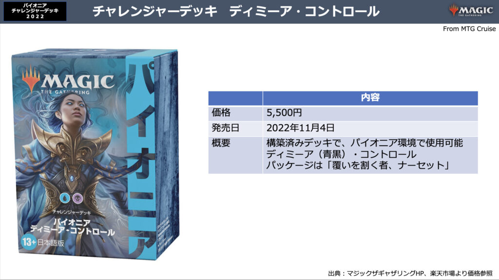 マジックザギャザリング】パイオニアチャレンジャーデッキ2022 ...